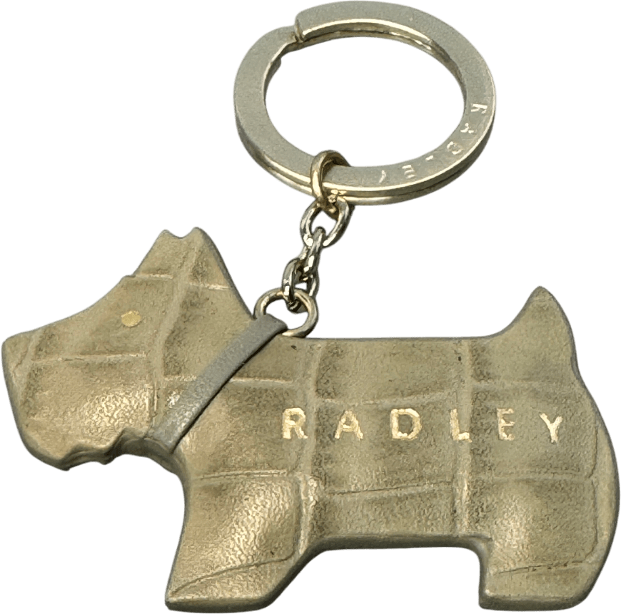 Radley London Green Leather Dog Key Ring Chain Bag Charm - Reliked