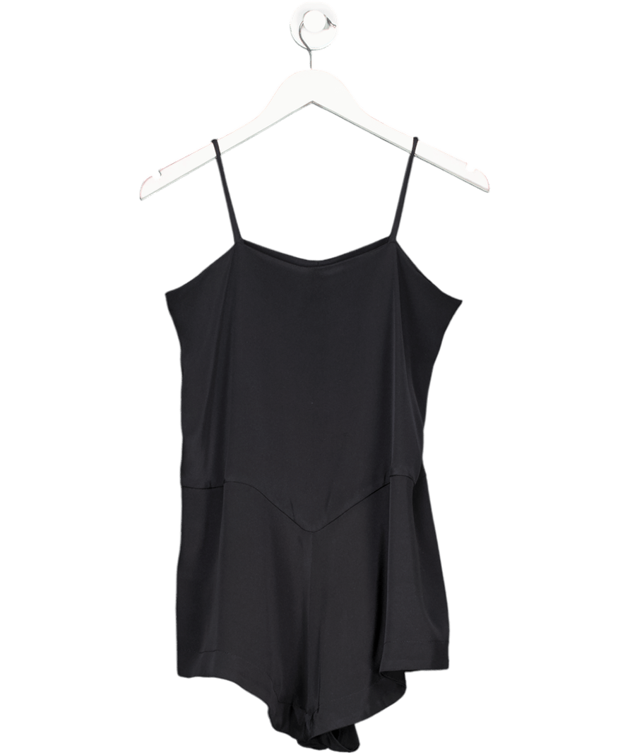 Raey Black 100% Silk Playsuit UK 8 - Reliked