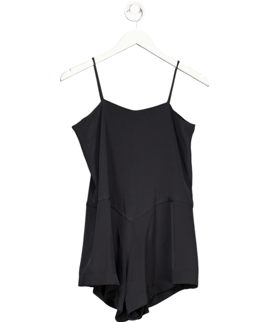 Raey Black 100% Silk Playsuit UK 8 - Reliked