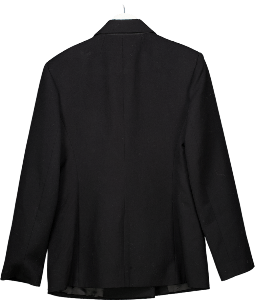 Raey Black 100% Wool Double Breasted Blazer UK 14 - Reliked