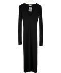 Raey Black Deep - V Fine - rib 100% Cashmere Dress UK S - Reliked