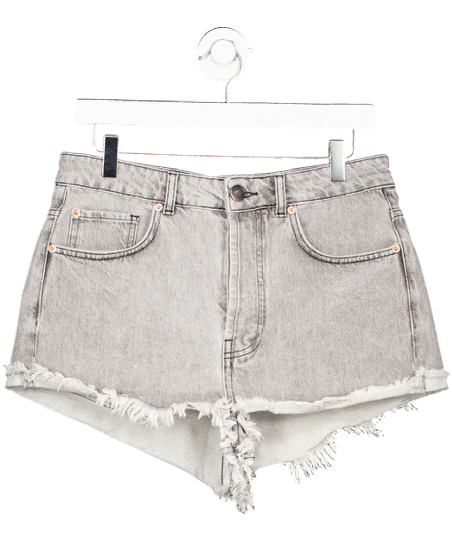 Raey Grey Wash Denim Short Shorts W26 - Reliked