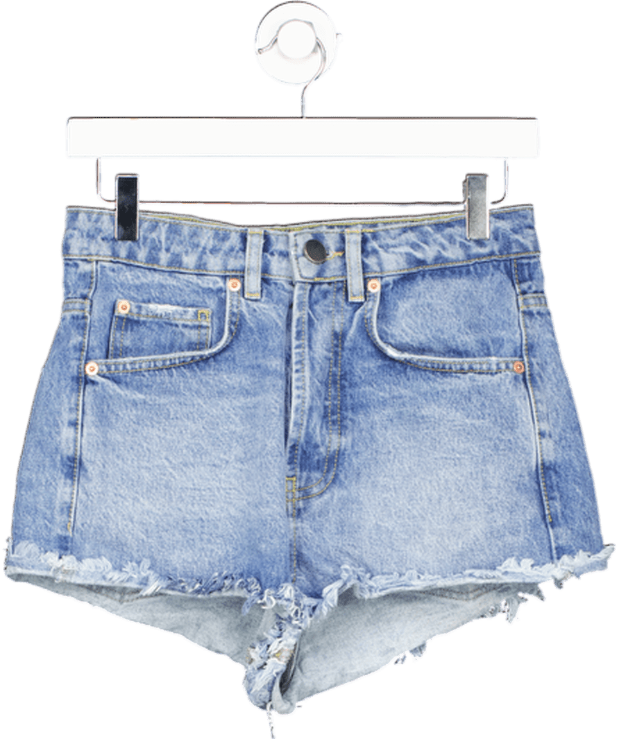 Raey Light Blue Denim Short Shorts S22 UK XXXS - Reliked