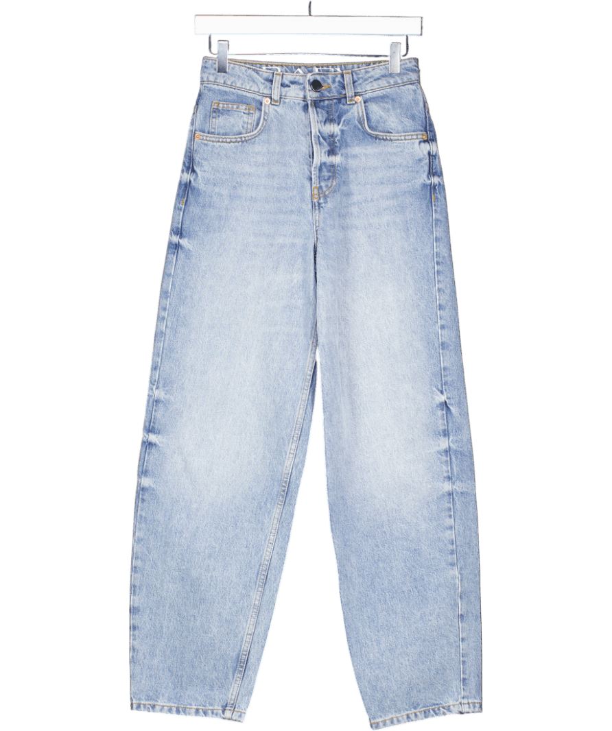 Raey Light Blue High Rise Carrot Cropped Organic - cotton Jean W24 - Reliked