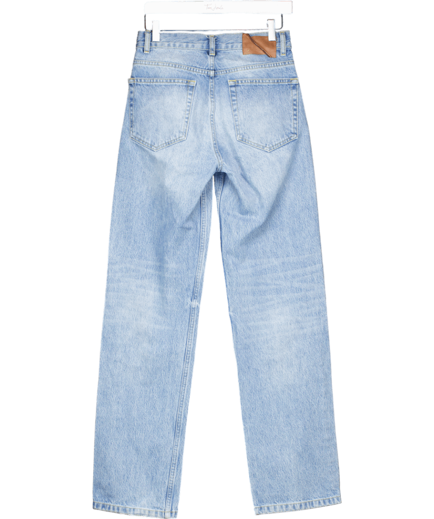 Raey Light Blue High Rise Slim Straight Leg Jeans W26 - Reliked