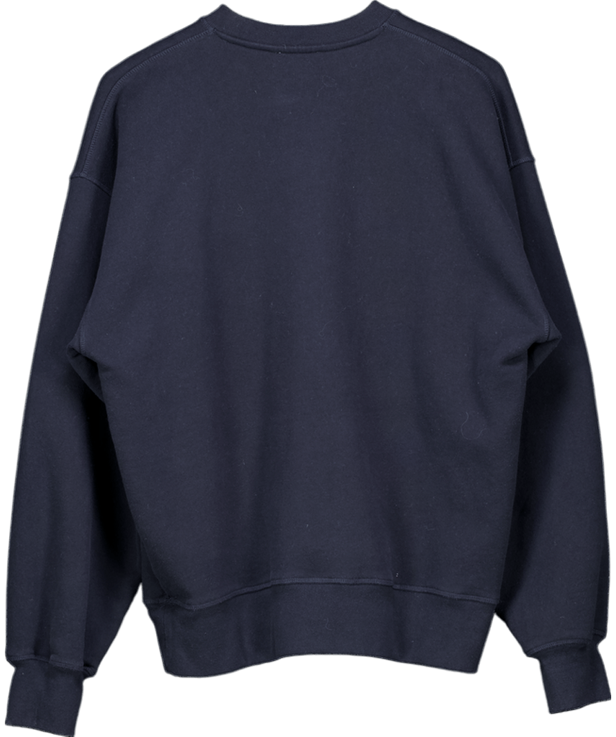 Raey Luxury Recycled - yarn Cotton - blend Sweatshirt - Navy Blue UK 10 - Reliked