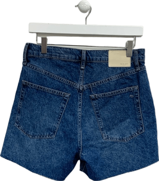 Rag & Bone Blue Denim Cut - Off Shorts UK W27 - Reliked