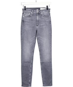 Rag & Bone Blue / Grey Nina High Rise Ankle Skinny Jeans W24