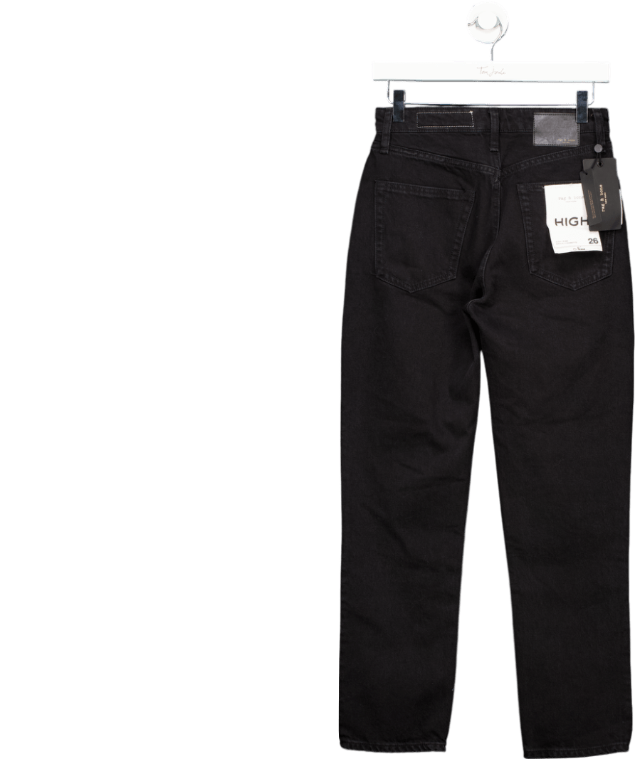 Rag & Bone Nina High Rise Ankle Cigarette Black Jeans W26 - Reliked