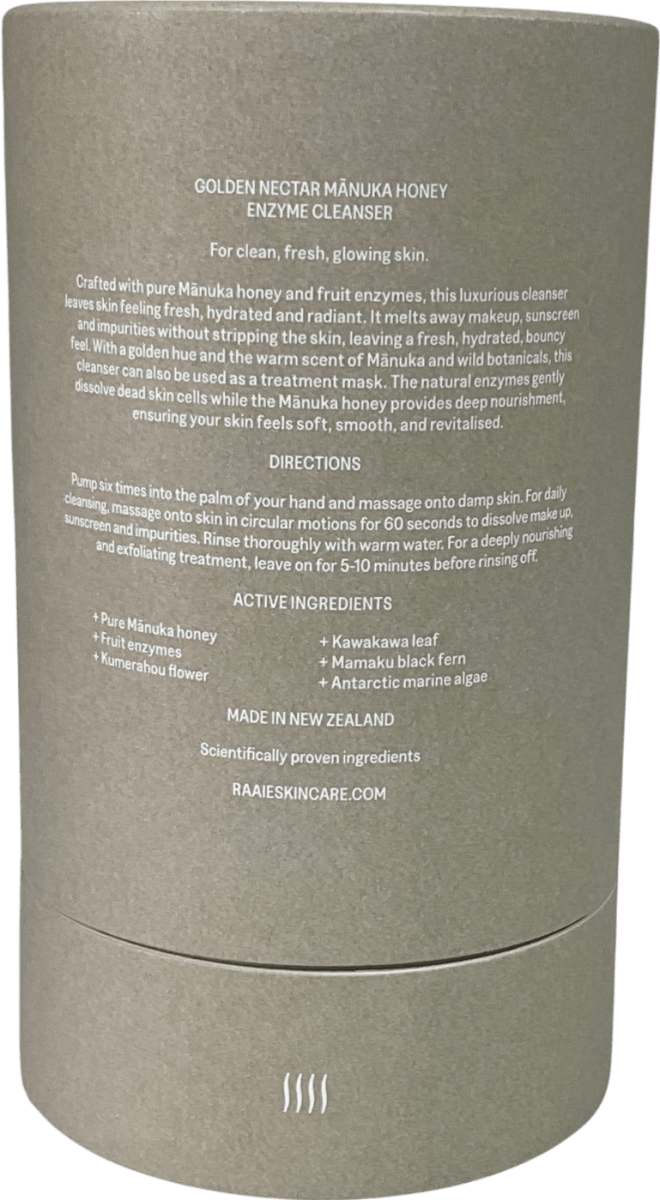 raie Golden Nectar Manuka Honey Enzyme Cleanser 150ml - Reliked