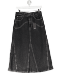 Rails Del Rey Midi Denim Skirt Black Sand W27 - Reliked