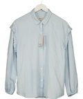 Rails Light Blue Chambray Willow Frill Detail Shirt UK XS - Reliked