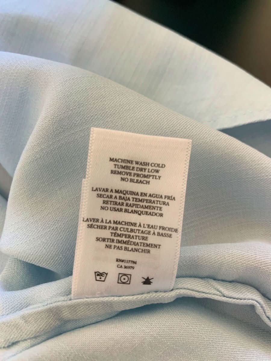 Rails Light Blue Chambray Willow Frill Detail Shirt UK XS - Reliked