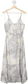 Rails White Frida Linen Mix Dress - Rainbow Cheetah UK S - Reliked