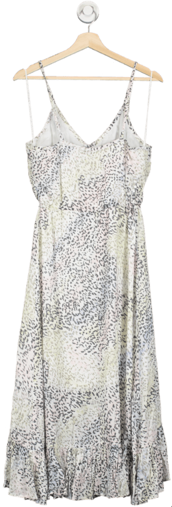 Rails White Frida Linen Mix Dress - Rainbow Cheetah UK S - Reliked