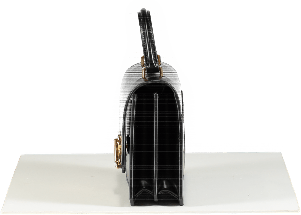 Ralph Lauren Black RL 888 Box Calfskin Top Handle Bag with shoulder strap - Reliked