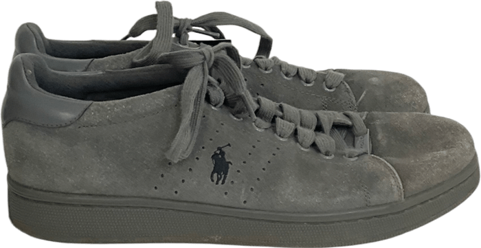 Ralph Lauren Grey Wilton Suede Trainers UK 9 EU 43 👞 - Reliked
