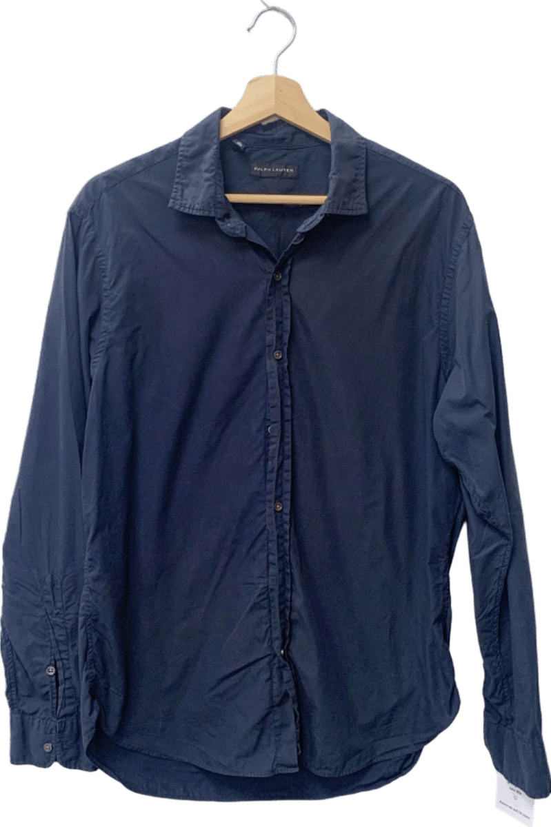 Ralph Lauren Navy Blue Long Sleeve Shirt Size L - Reliked