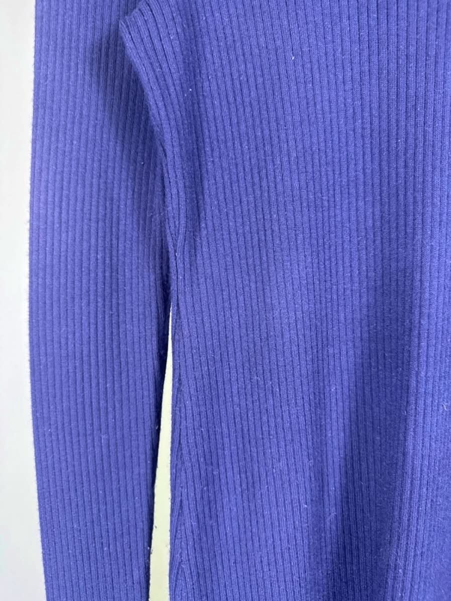 Ralph Lauren Navy Ribbed Knit Dress UK L - Reliked