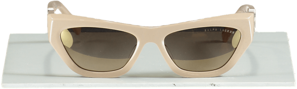Ralph Lauren Nude / Gold Kiera Logo Arm Sunglasses - Reliked