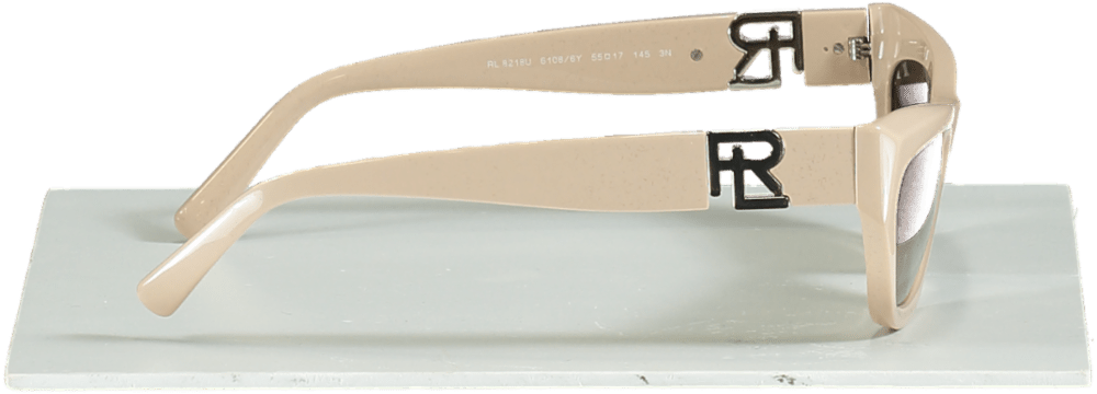 Ralph Lauren Nude / Gold Kiera Logo Arm Sunglasses - Reliked