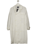 Ralph Lauren White Double - breasted Linen Coat UK S - Reliked