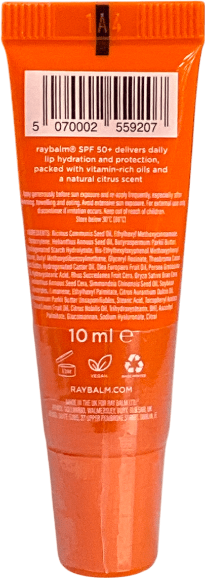 ray balm Spf 50 Lip Balm | Moisturising Lip Care With Hydrating Shea Butter 10ml - Reliked