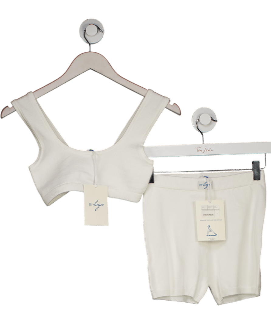 Re - layer White The Knitted Bra UK S - Reliked