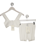 Re - layer White The Knitted Bra UK S - Reliked