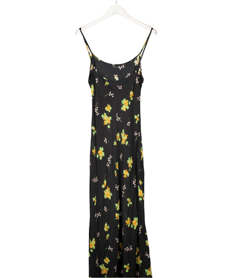 Réalisation Black Silk Floral Slip Dress UK 12 - Reliked