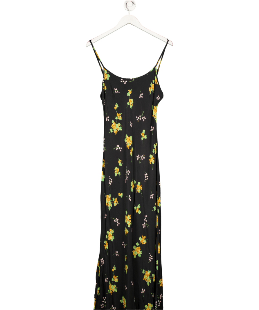 Réalisation Black Silk Floral Slip Dress UK 12 - Reliked