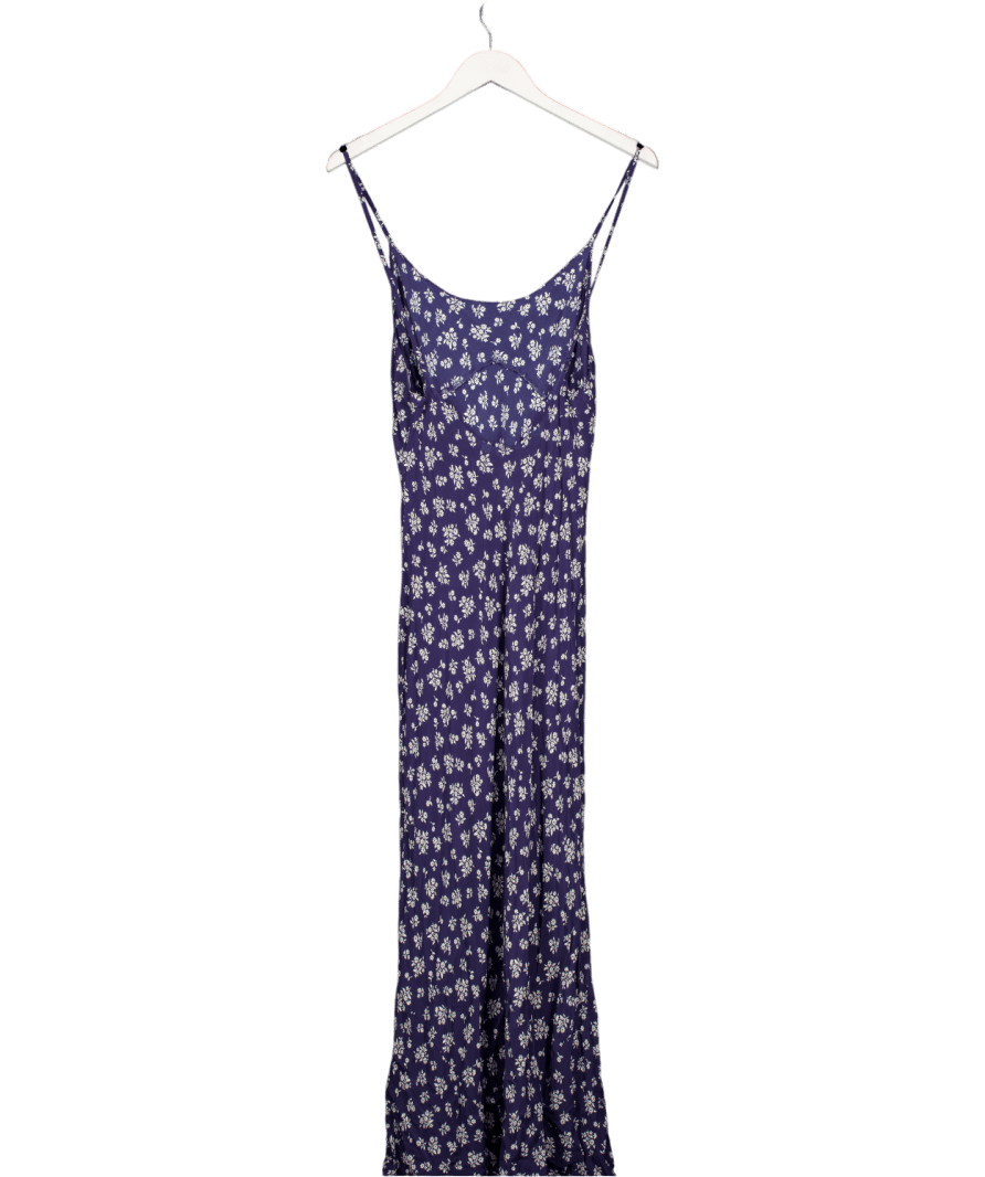 Réalisation Blue The Iggy Silk Slip Dress In Saffron Bleu UK L - Reliked