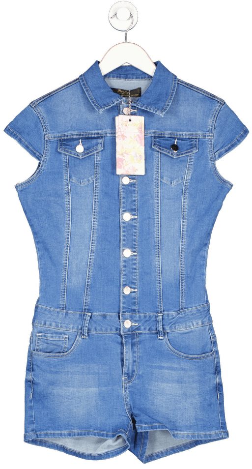 Realty Blue Mini Jumpsuit UK L - Reliked