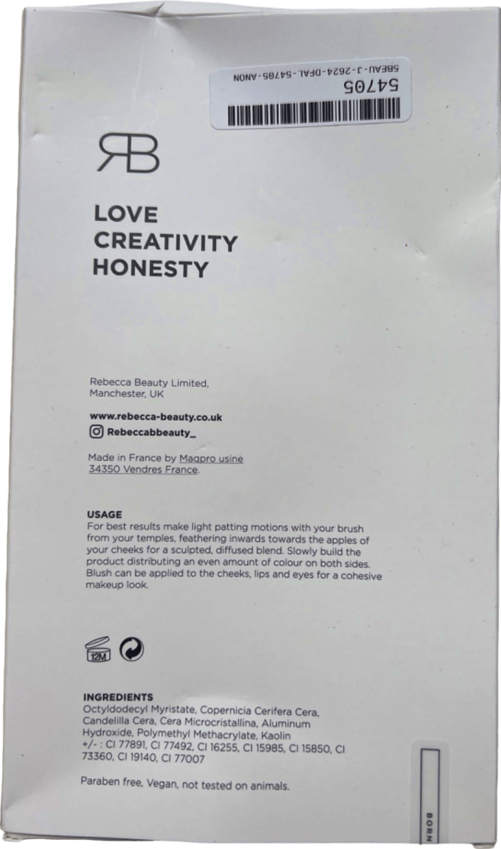 Rebecca Beauty Blush Kit Blushing, Soft Creamy Blush 5ml - Reliked