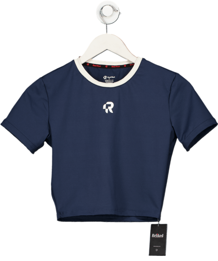 RED RUN Blue Active Wear T-shirt UK S - Reliked