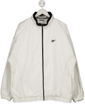 REEBOK White Crosscheck Woven Jackets UK L - Reliked