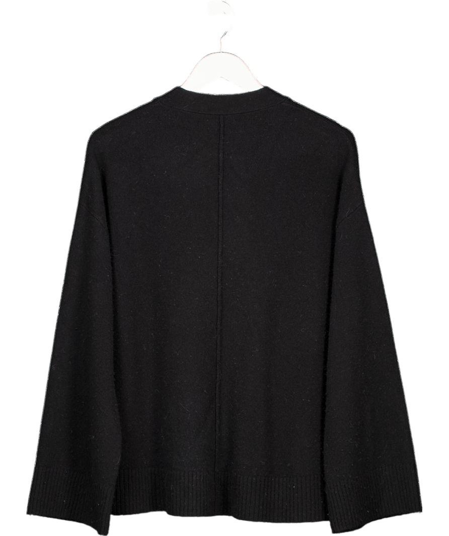 Reformation Black 100% Wool Oversize V - neck Cardigan UK S - Reliked