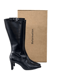 Reformation Black Leather Tatyana Knee Boot Us10.5 UK 8.5 EU 41.5 👠 - Reliked