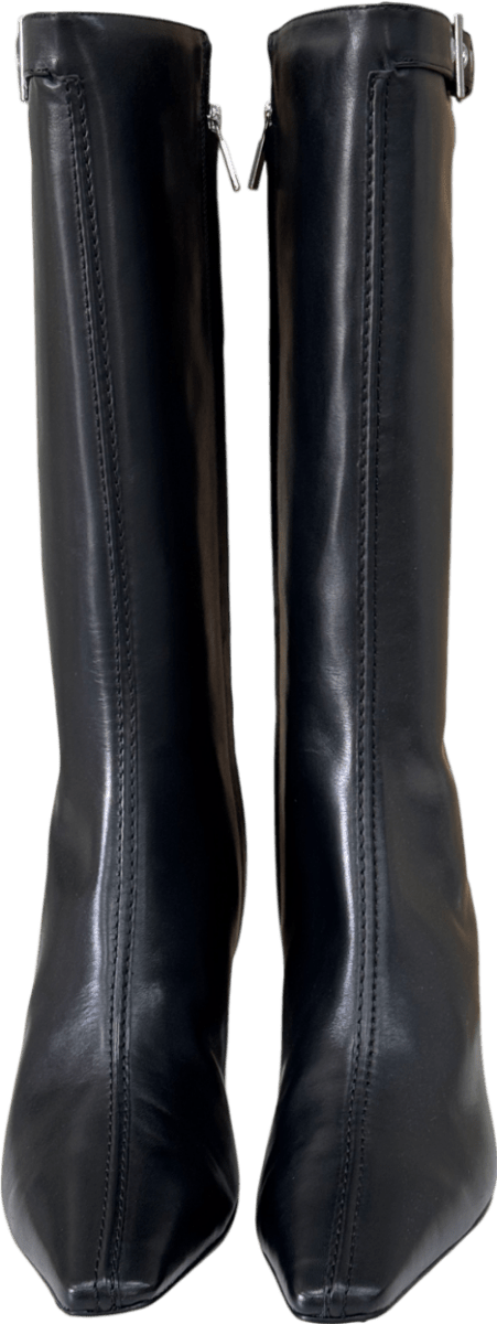 Reformation Black Leather Tatyana Knee Boot Us10.5 UK 8.5 EU 41.5 👠 - Reliked
