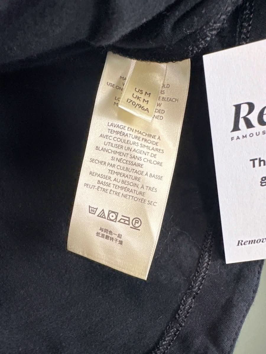 Reformation Black Long Sleeve Lace - up Back Top UK M - Reliked