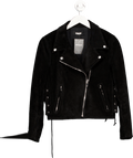Reformation Black Suede Biker Jacket UK XS - Reliked