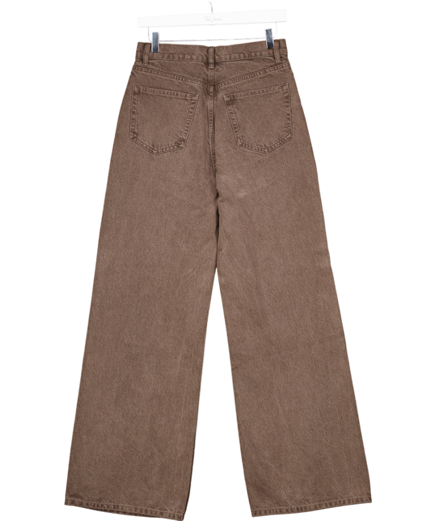 Reformation Brown Wash Cary Low Rise Slouchy Wide Leg Jeans W27 - Reliked