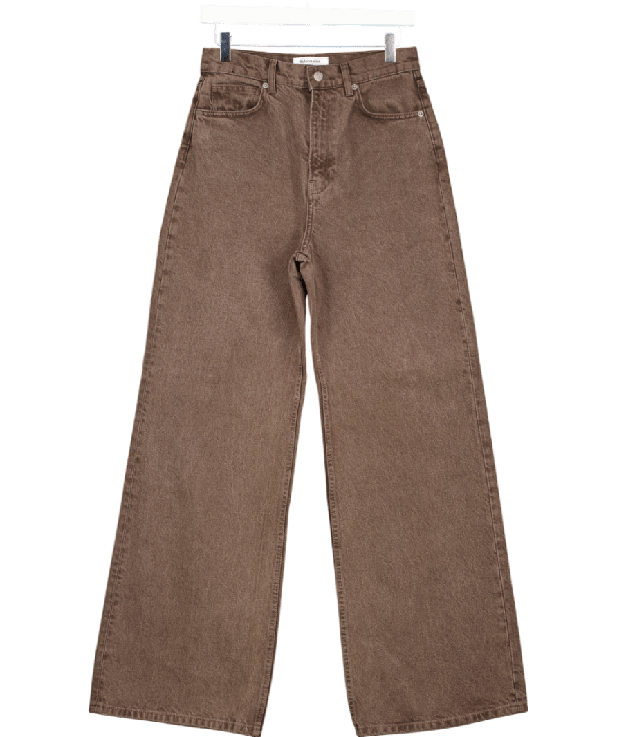 Reformation Brown Wash Cary Low Rise Slouchy Wide Leg Jeans W27 - Reliked