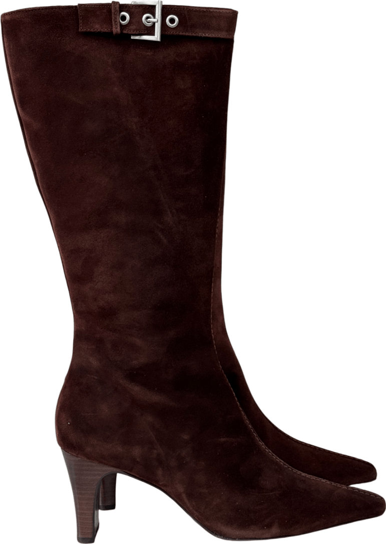 Reformation Chocolate Brown Suede Tatyana Knee Boots Us10.5 UK 8.5 EU 41.5 👠 - Reliked