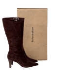 Reformation Chocolate Brown Suede Tatyana Knee Boots Us10.5 UK 8.5 EU 41.5 👠 - Reliked