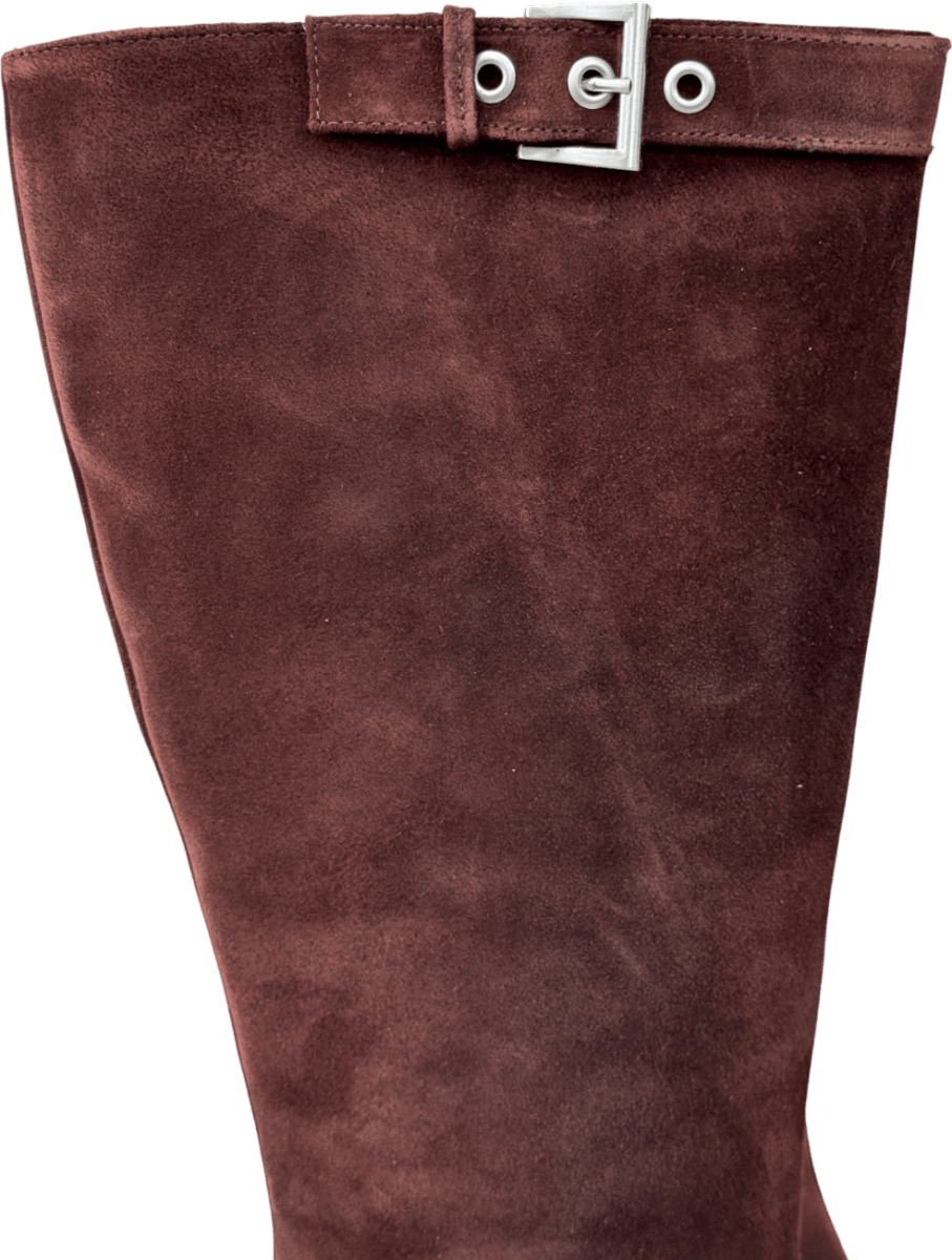 Reformation Chocolate Brown Suede Tatyana Knee Boots Us10.5 UK 8.5 EU 41.5 👠 - Reliked