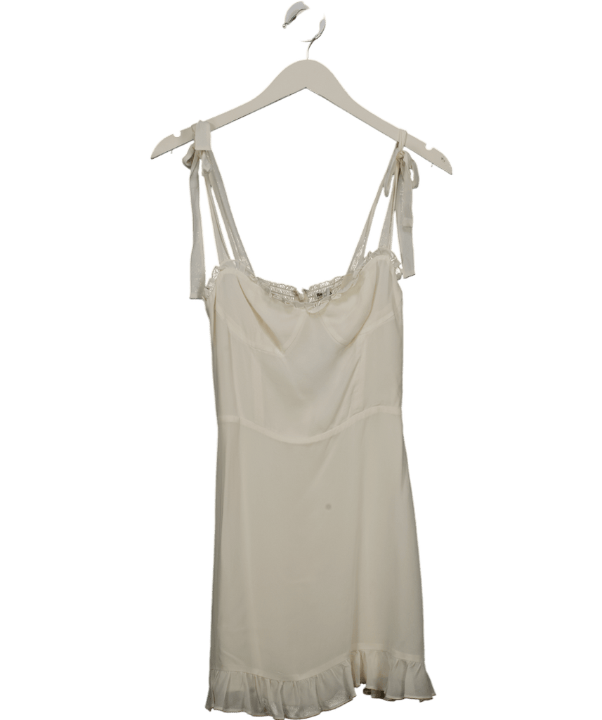 Reformation Cream Desiree Linen Dress UK S