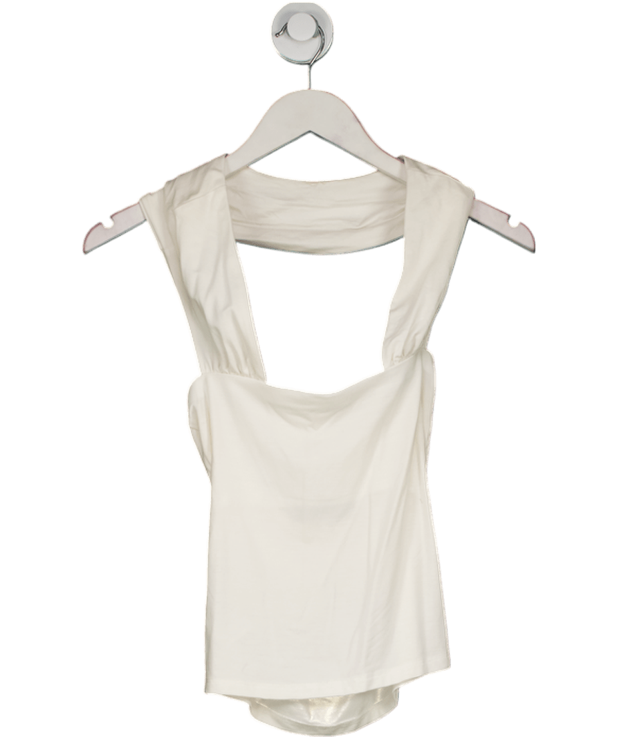Reformation Cream Jersey Halter Neck Top UK XS - Reliked