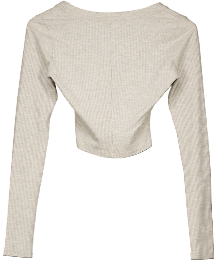 Reformation Grey Ribbed Top UK XS - Reliked