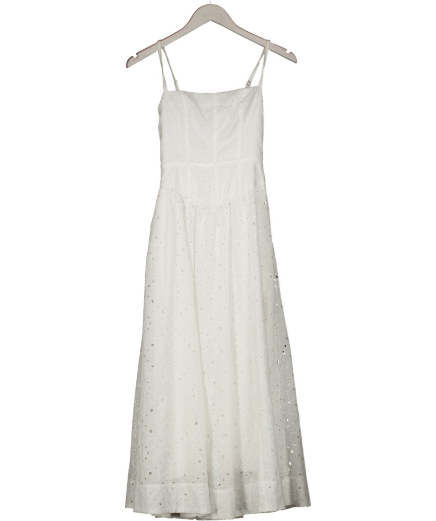 Reformation Katarin White Broderie Anglaise Dress UK 4 - Reliked